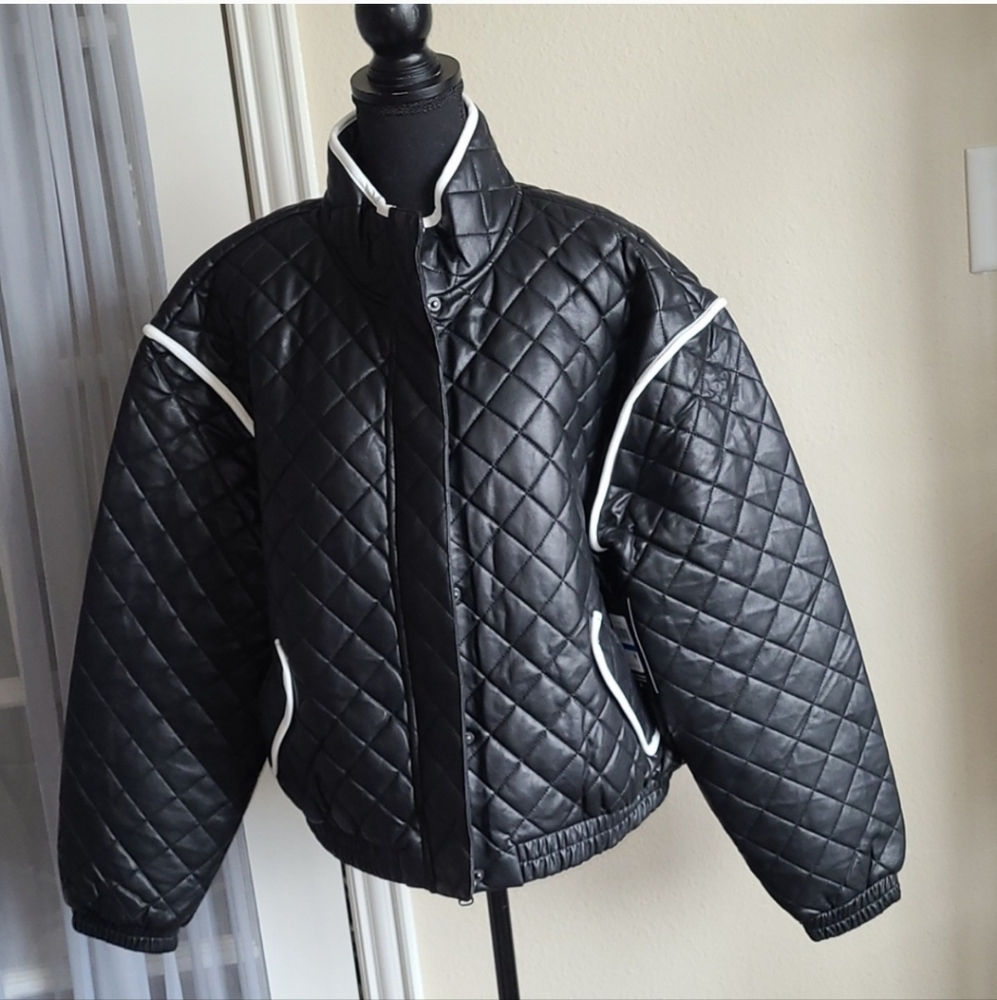 💕NWT Andrew Marc Sport Faux Leather Jacket💕 - Picture 11 of 12